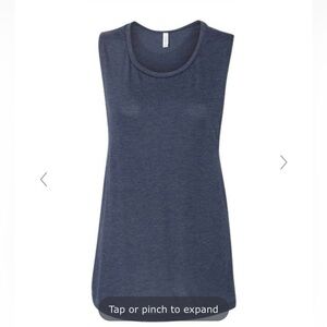Bella&Canvas 6 flowy scoop muscle tank size M Heather Navy (6 shirts)